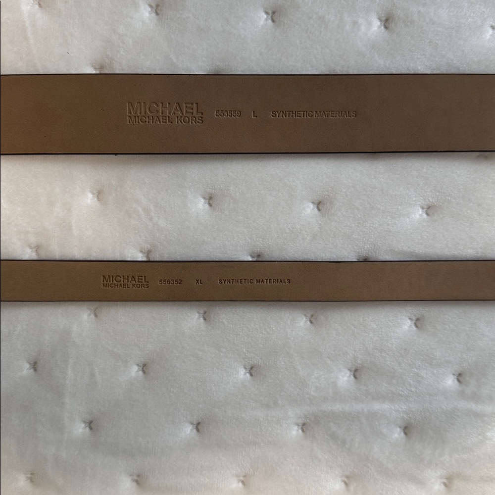 Michael Kors Tan and Cream Belt Duo - Picture 3 of 5